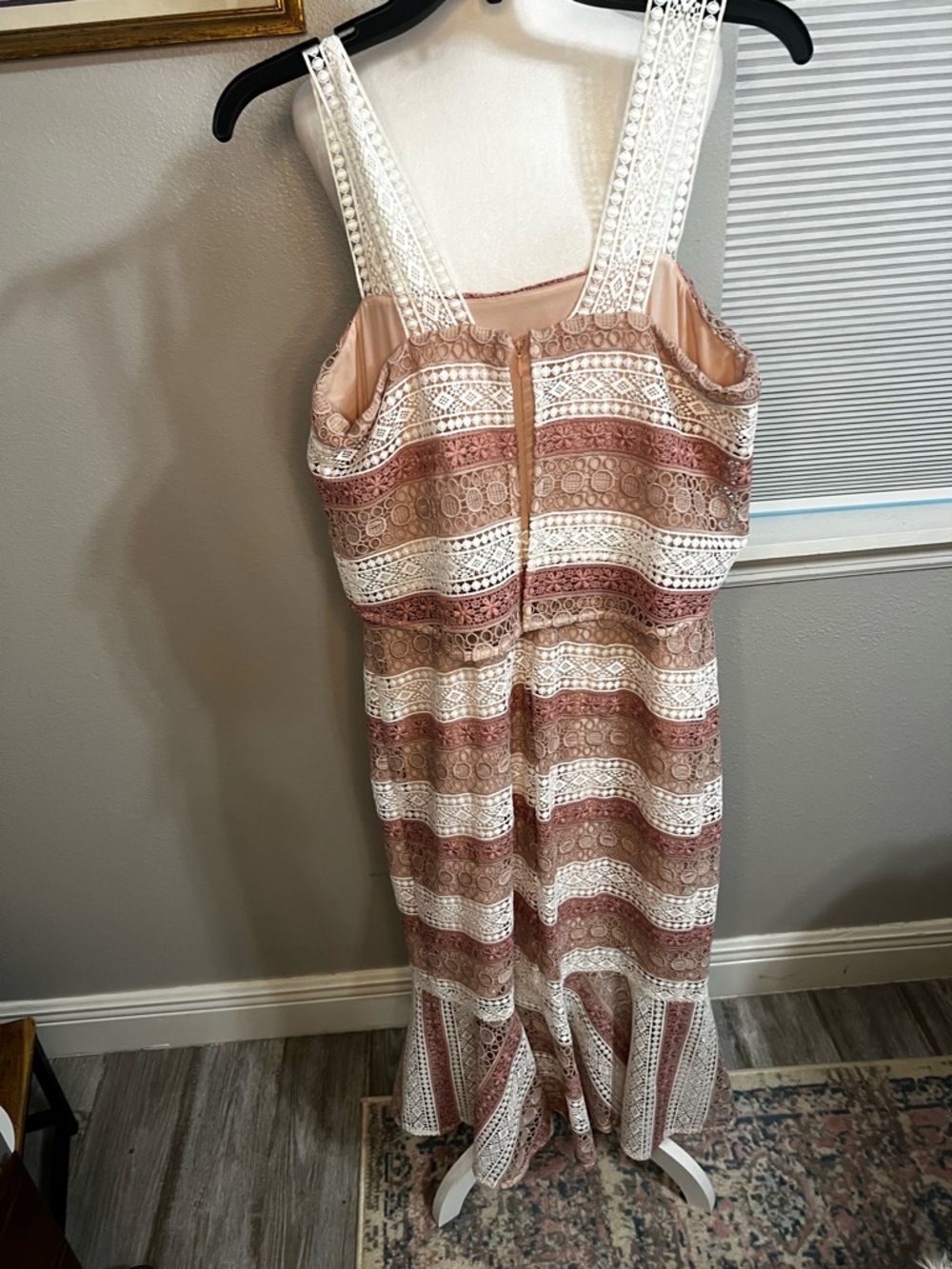 Shoshanna Kiaora Dunham Fit Flare
Eyelet Lace Pink Stripe Dress Sz 6 - Picture 13 of 16